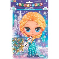 Набор для творчества Аппликация из пайеток 17*23 см Снежная принцесса МУЛЬТИ АРТ SEQPACK-112300