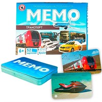 Игра Мемо «Транспорт» 52 карточки 04751