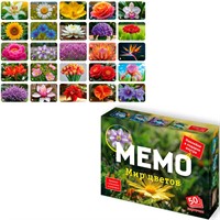 Игра Мемо Мир цветов 50 карточек 8872 /48/
