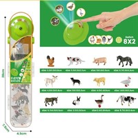 Набор животных 2210-8 Домашние с проектором в тубе