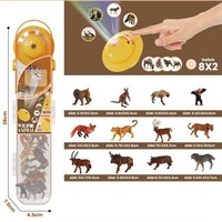 Набор животных 2210-6 Дикие с проектором в тубе