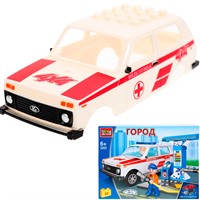 Город мастеров 3352-KK Лада Нива на заправочной станции, 83 дет.