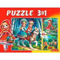 Пазл 3 в 1 Сказки 3 картинки по 49 эл. П-3458