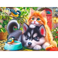 Пазл 360 Милый щенок с котенком Ф360-3354