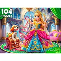 Пазл 104 Веселая принцесса и щенок УК104-0200