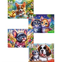Пазл 54 Котята с щенками П54-8712