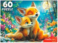 Пазл 60 Лисичка с лисенком Ф60-2823