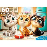Пазл 60 Котята на кухне ПУ60-3185
