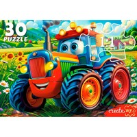 Пазл 30 Веселый трактор ПУ30-3177