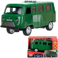 Модель 2411A0165-R UAZ 452 16 см, инерц, зеленый Технопарк в кор.