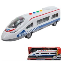 Модель 1851705-R Скоростной поезд 35 см, 4 кнопки, инерц Технопарк в кор.