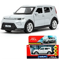 Модель SOUL-12-SR KIA soul длина 12 см, двери, багаж., инерц, серебряный Технопарк в коробке /72/