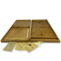 Деревянная игра  «Аэрохоккей и Вышибалы» на 2-х игроков L 2 в 1