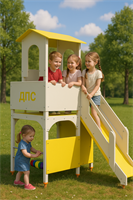 Домик-беседка "Пост ДПС двухэтажный с бизи-элементами", Жу-Жу