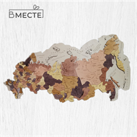 Карта настенная деревянная