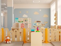 Игровой уголок в медицинском учреждении 32 м²