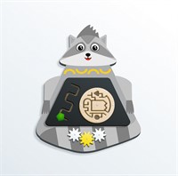 Настенный бизиборд "Енот"