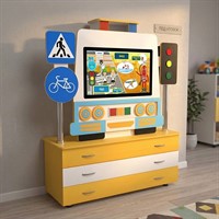 Профессиональный интерактивный развивающий комплекс ПДД «Автобот» + датчик движения