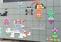 STEM Геометрические колышки, 256 шт (8 цветов, с точкой по центру) набор 2