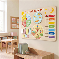 Настенная игра "Календарь погоды: Мир вокруг" для младшей группы