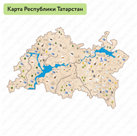 Карта Республики Татарстан для детских садов, ДОУ и школы