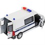 Модель MASTER-14POL-WH RENAULT MASTER ПОЛИЦИЯ длина 14 см,двери,инерц,белый Технопарк в коробке - фото 27954436