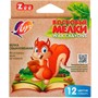 Карандаши восковые 12 цв. Zoo 12С865-08 /ЛУЧ/ - фото 28017908