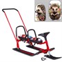 Снегокат 505 высокий SNOWKAT TWINS BABY PUSH для двоих, с 2 склад спинками П-обр толк.Ежики - фото 28040629