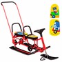 Снегокат 507 высокий SNOWKAT TWINS BABY Wheel для двоих, с 2 склад спинк.П-обр толкат. колёса Слоник - фото 28043485