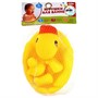 Набор резиновых игрушек для ванны 1443307В Утка-мыльница малая с утятами в сетке - фото 28055309