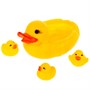 Набор резиновых игрушек для ванны 1443307В Утка-мыльница малая с утятами в сетке - фото 28055311