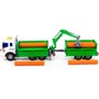 Автомобиль Сити бортовой с манипулятором и прицепом инерционный со светом и звуком зелёный в коробке 96043 П-Е /8/ - фото 29892824