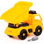 Конструктор-транспорт Автомобиль-самосвал 25 эл. жёлто-чёрный в кор. 43259 - фото 32998374