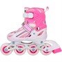 Ролики Dvizhok р. 30-33 раздвиж. PVC, 1 колесо со светом,розовый 141V-203 - фото 33000118