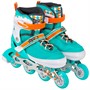 Ролики Dvizhok р. 38-41 раздвиж. PVC, 1 колесо со светом,бирюзовый 141V-363 - фото 33000172