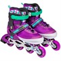 Ролики Dvizhok р. 38-41 раздвиж. PVC, 1 колесо со светом,фиолетовый 141V-369 - фото 33000192