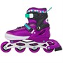 Ролики Dvizhok р. 38-41 раздвиж. PVC, 1 колесо со светом,фиолетовый 141V-369 - фото 33000194