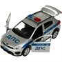 Модель XLINE-12SLPOL-S KIA RIO X ПОЛИЦИЯ 12 см, двери, багаж, инерц, серебр, Технопарк в кор. - фото 33007233