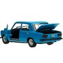 Модель 2101-12-BU ВАЗ-2101  длина 12 см, двери, багаж, инерц, синий Технопарк  в коробке - фото 33009700
