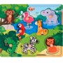 Деревянный Вкладыш Джунгли 2 в 1 вкладыши и пазлы: 8 жителей джунглей, 12 деталей пазла 962010 - фото 33022112