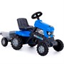 Каталка трактор с педалями Turbo синяя с полуприцепом 84637 П-Е /1/ - фото 33031796