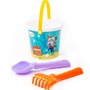 Песочный набор "Три кота" №7: Ведро малое с наклейкой, совок №2, грабельки №2 73645 П-Е /18/ - фото 34184071
