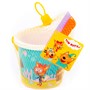 Песочный набор "Три кота" №7: Ведро малое с наклейкой, совок №2, грабельки №2 73645 П-Е /18/ - фото 34184072