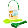 Песочный набор №656 сафари: ведро малое с наклейкой, совок №2, грабельки №2 93400 - фото 34229319
