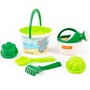 Песочный набор №647 сафари: ведро среднее с наклейкой, ситечко, совок №2, грабельки №2, 2 формочки, лейка малая №4 93288 - фото 34929924