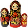 Дер. Матрешка 3 в 1 большая Цветы, Эскиз 03, Розы М03130303 - фото 39747573