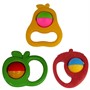Набор погремушек Фрукты 3 шт. 45645 П-Е /15/ - фото 47033170