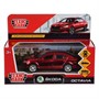 Модель OCTAVIA-RD-CH Skoda Octavia хром красный Технопарк  в коробке - фото 47035907