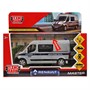 Модель MASTER-14SLPOL-SR RENAULT Master ПОЛИЦИЯ 14 см, двер,серебрист Технопарк в коробке - фото 47044572