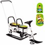 Снегокат 507 высокий SNOWKAT TWINS BABY Wheel для двоих, с 2 склад спинк. П-обр толкат. колёса Мишка - фото 47045681